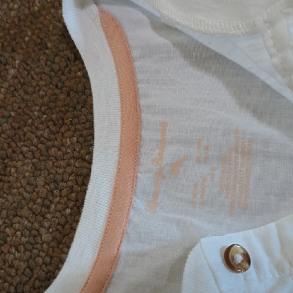 New Tommy Bahama Shirt New without tags Boys M 7/8 Short Sleeve Henley** - Picture 2 of 4